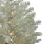 Arbre de Noël artificiel champagne 4,5 'à lumières métalliques claires