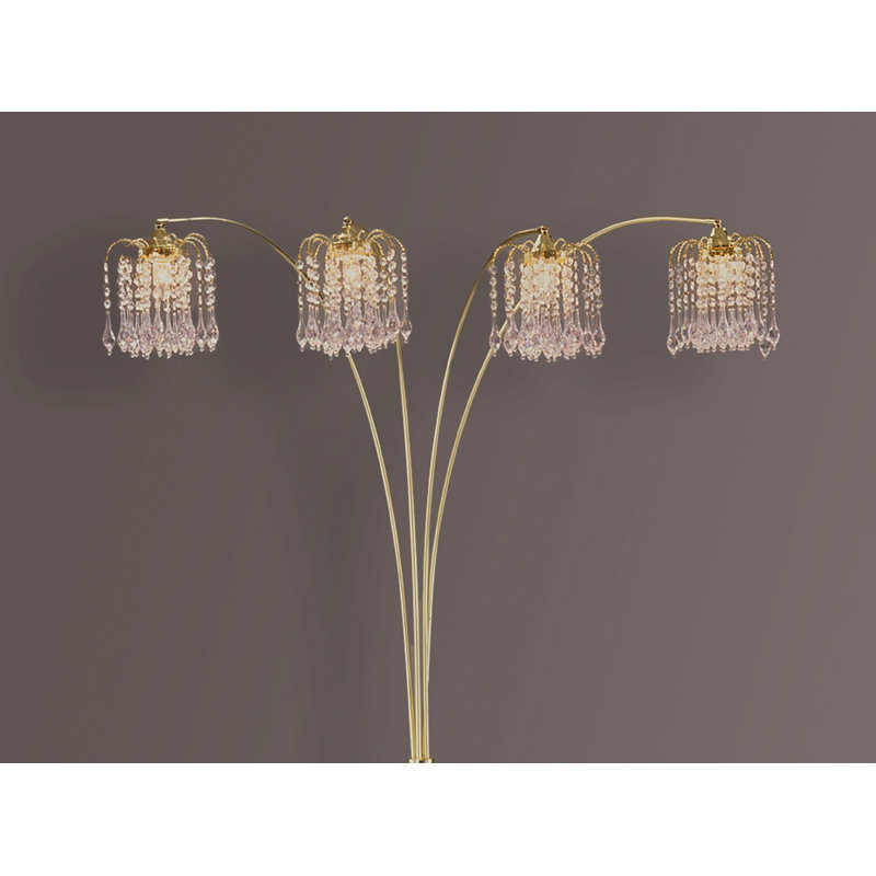 Lampe de salle à manger à arc en forme de demi-lune de 1 pi moderne et luxueuse, Doré