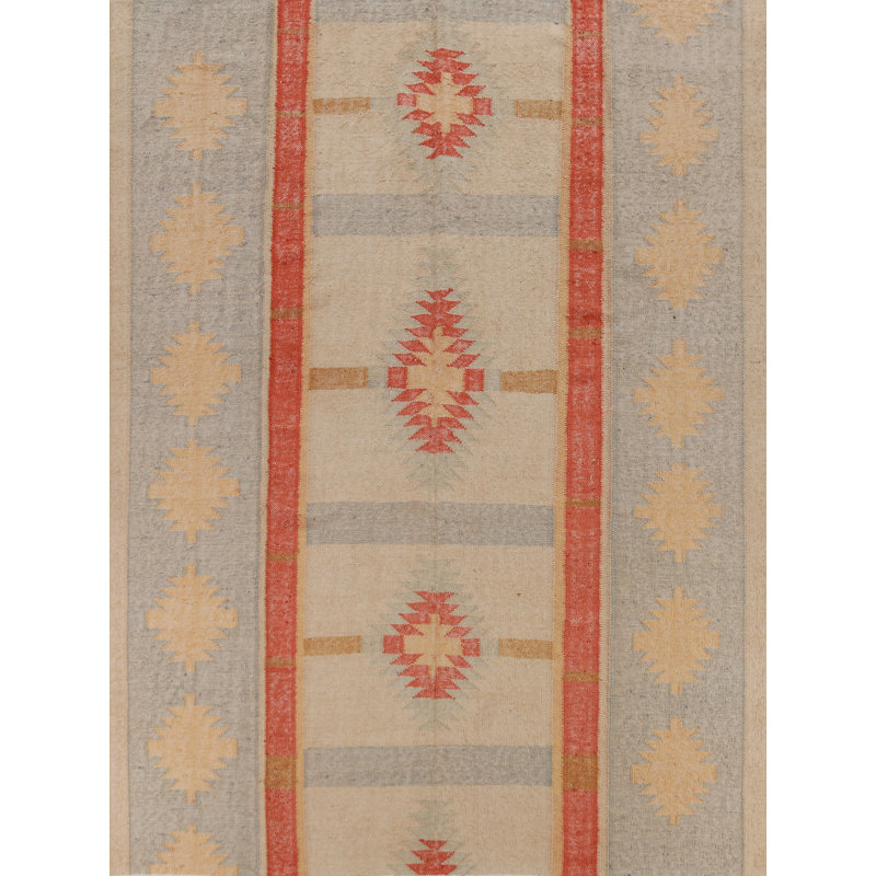 Tapis turc kilim en laine à teinture végétale 8 x 10