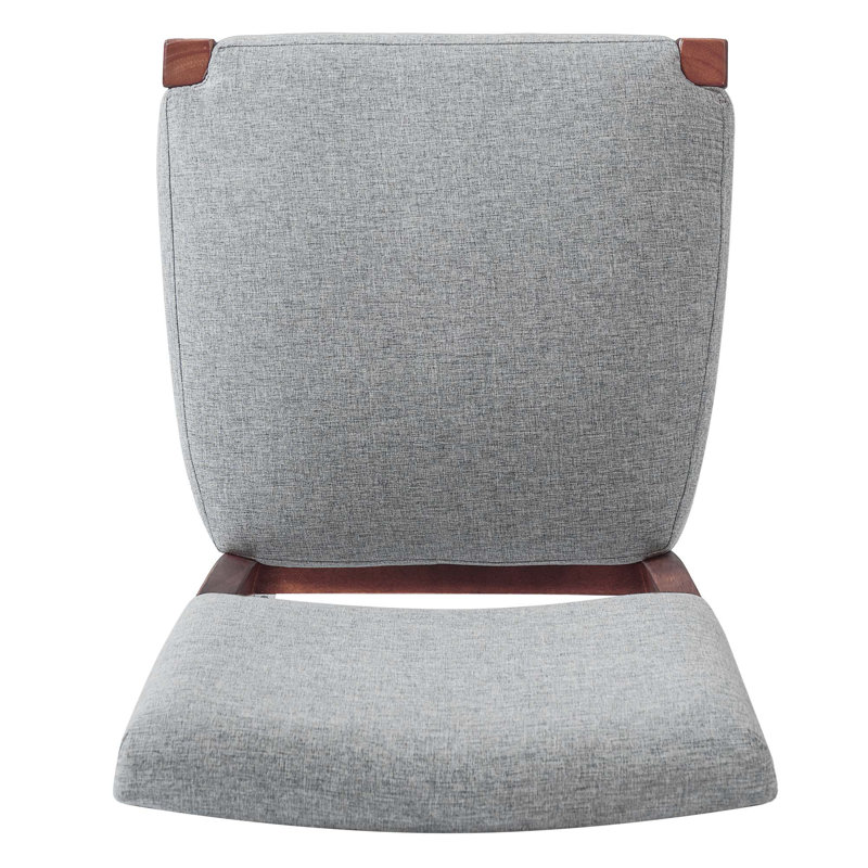 Ensemble de salle à manger 4 pièces peu encombrant avec table d'appoint en marbre et sièges rembourrés, Gris/noyer