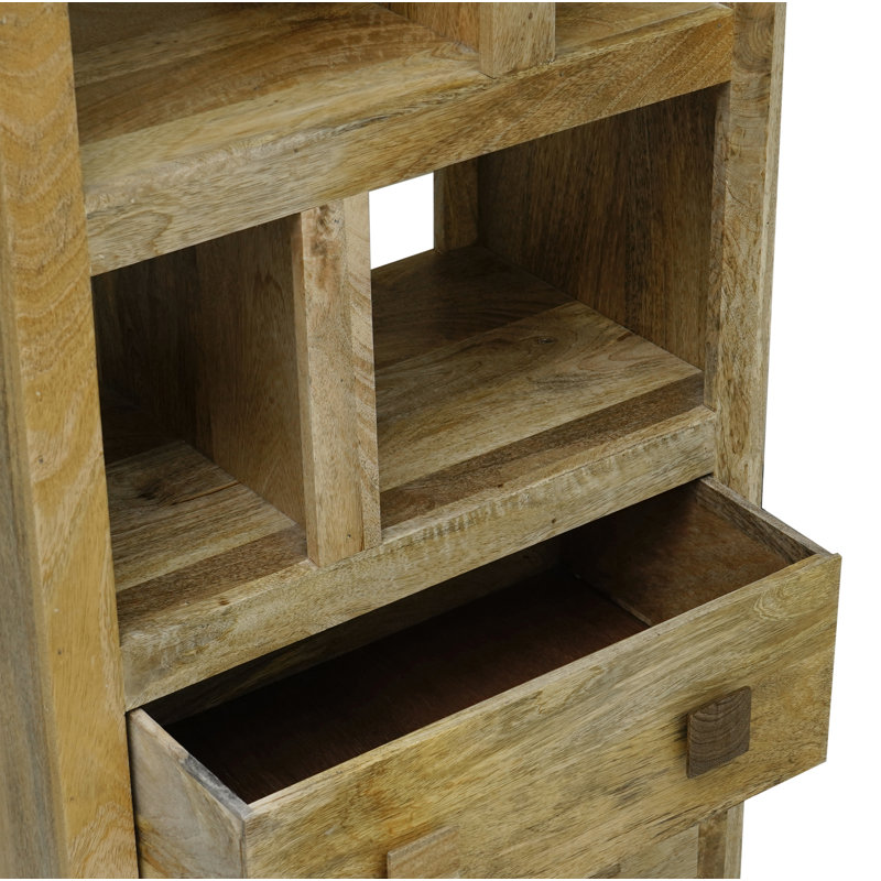 Quinton 180cm H x 60cm W Solid Wood Standard Bookcase, Light
