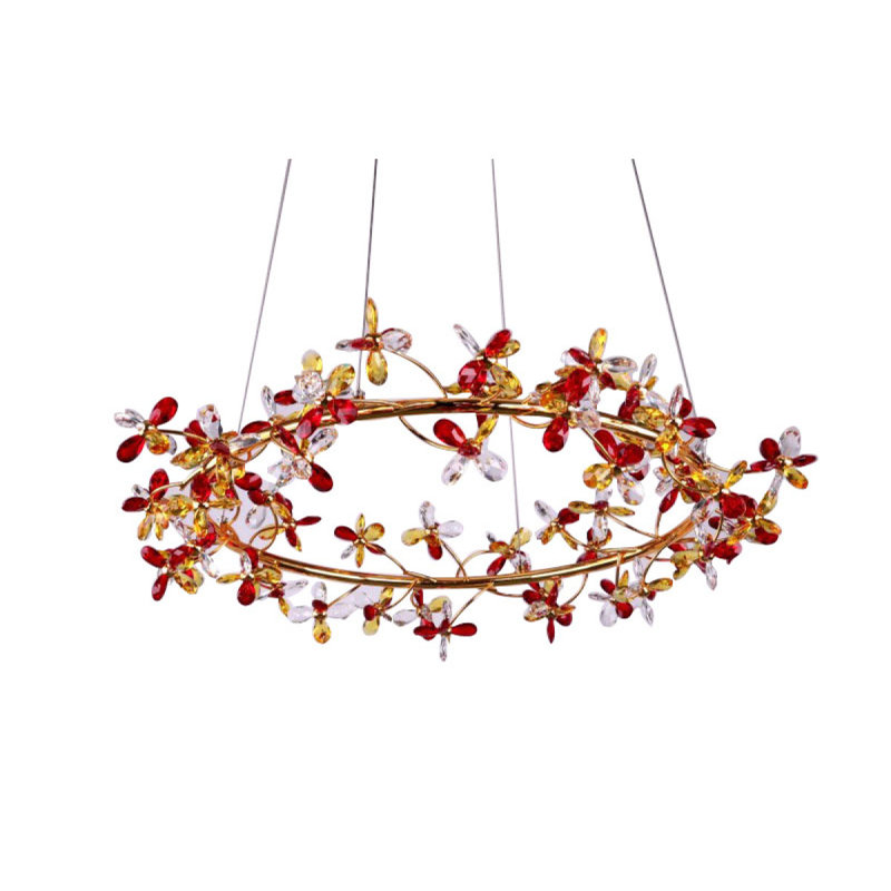 AM8851 Branche circulaire EDEN CROWN, Bleu, 60 po de diamètre x 5 po de hauteur, Polished Nickel