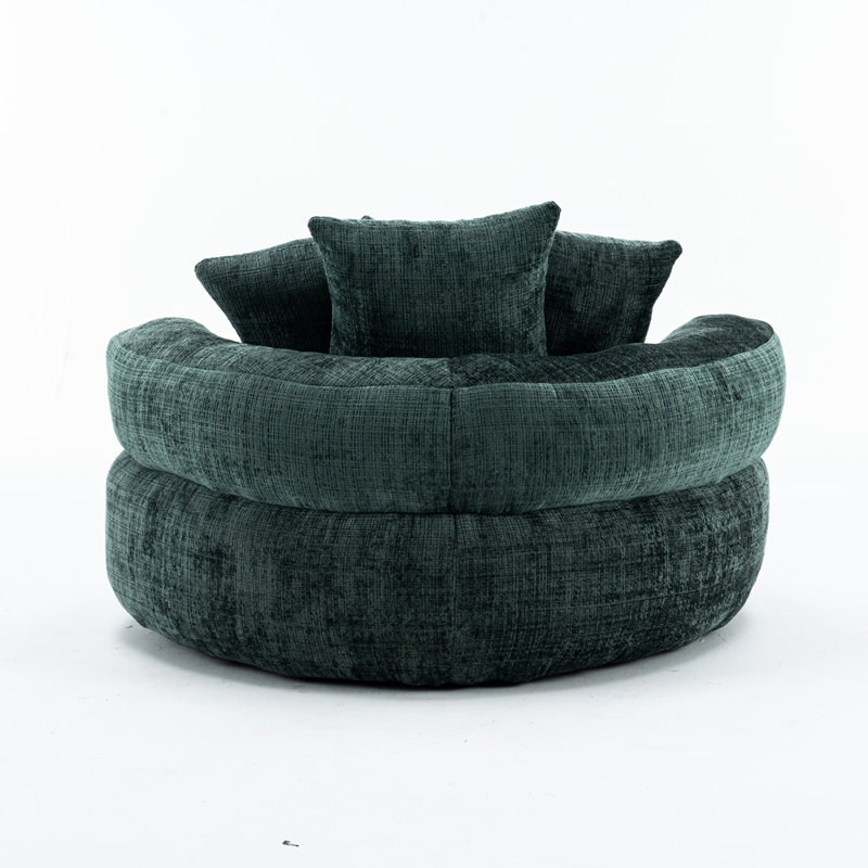 Fauteuil à billes en mousse pour chien avec rembourrage, fauteuil à billes avec housse en chenille ultra doux, Vert