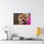 «Funny Corgi Bathee», art mural sur toile