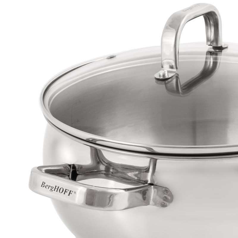Belly Shape 7-Piece Stainless Steel Cookware Set with Glass Lids