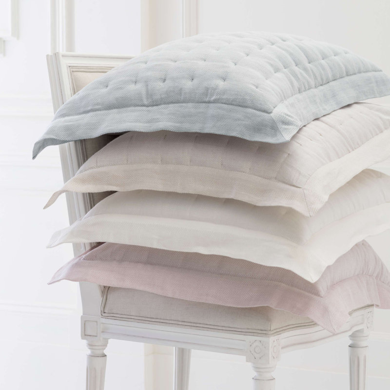 Brussels Quilted Sham, Standard, Ivory