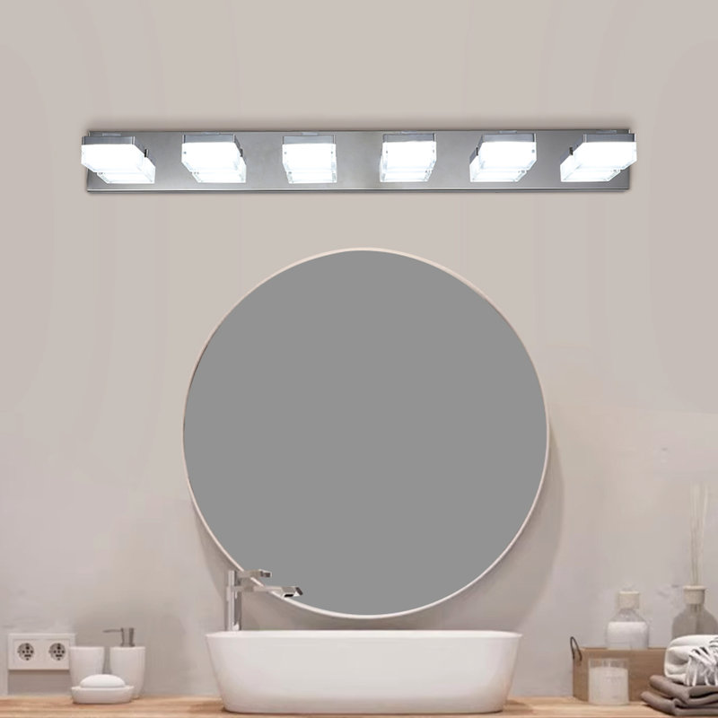 6- Bathroom - Fog, Superior Quality Led Bath Mirror Clear And Bright, 4.38" H x 39.29" W x 5.59" D, Chrome