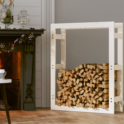 80cm W Solid Wood Log Rack