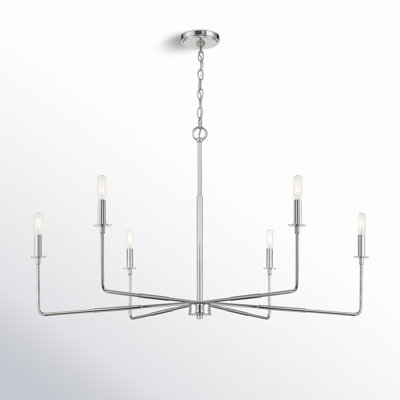 Alysa 6 - Light Metal Dimmable Chandelier