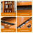 47-63" Extendable Round Dining Table for 4-8 People, Mid-Century Modern Kitchen Table with Storage Cabinet-128940713