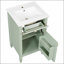 Meuble-lavabo autoportant avec lavabo, pieds en bois massif, tablette réglable, tiroir inclinable, boutons en alliage de zinc pour les petits espaces-606983040