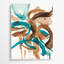 Abstrait aquarelle 84, art mural sur toile verte-1252389449