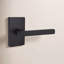 Freestone Flat Passage (Hall & Closet) Door Lever with Rectangle Rosette-353624244-353624245