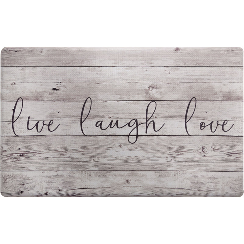 Tapis anti-fatigue Cozy Living Live Laugh Love, Rectangle 1 pi 5,5 po x 2 pi 6 po
