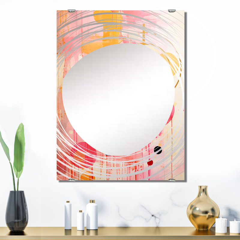 Miroir mural Vicdan - Abstract Collages MIR131626, 32 po x 24 po
