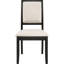 2 chaises d'appoint de salle à manger rembourrées crème et noires - Rehaussez votre espace avec l'élégance de 2 espaces de style