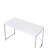 Tennos White & Chrome Finish Writing Desk-768611246