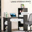 Bureau à domicile avec tablettes de rangement à 6 niveaux