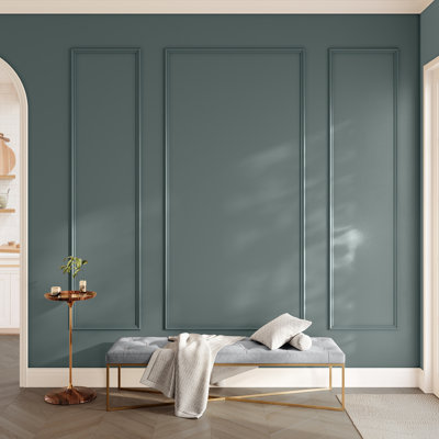 Pre-Cut Wall Moulding Kit - 3-Frame PS Wainscoting Panel Set for Accent Walls, DIY Wall Decor Panel Ready for Assemble in Living Room, Bedroom, or Dining Room