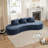 Boneless Curved Sectional Sofa with pillows-1881852546