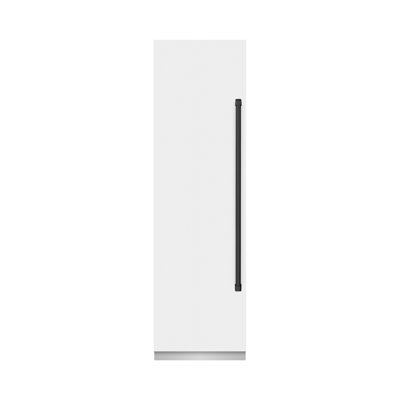 ZLINE Autograph Edition 24 po. 12,4 pieds cubes Congélateur colonne avec intérieur gris graphite et détails noir mat