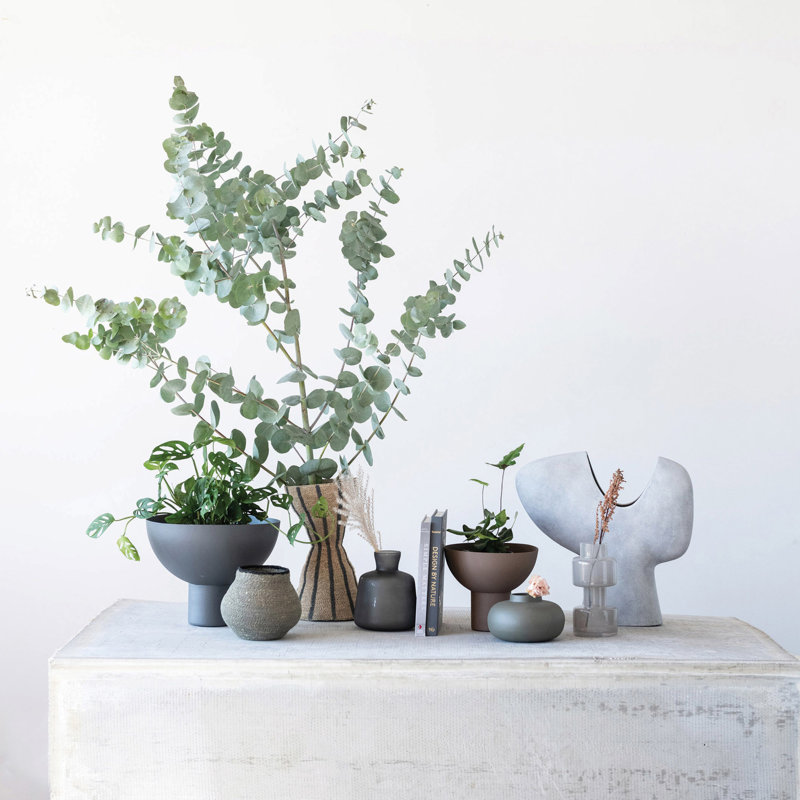 Y Shaped Terra-cotta Abstract Vase, Gray