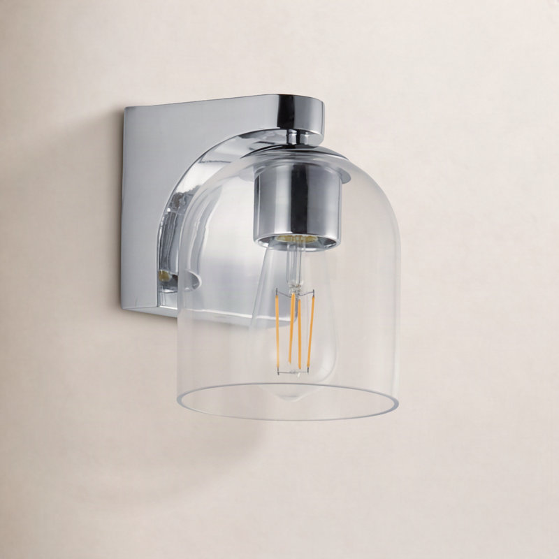 Allman Galena Dimmable Bath Sconce, Polished Chrome