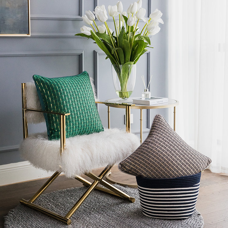 Housse de coussin carrée, Noir