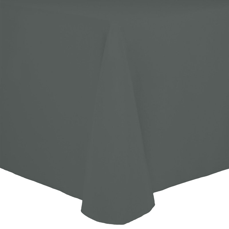 Solid Color Round Tablecloth, 108" x 156", Charcoal, 10