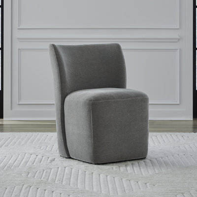 Faouzi Upholstered Dining Chair w/ Casters