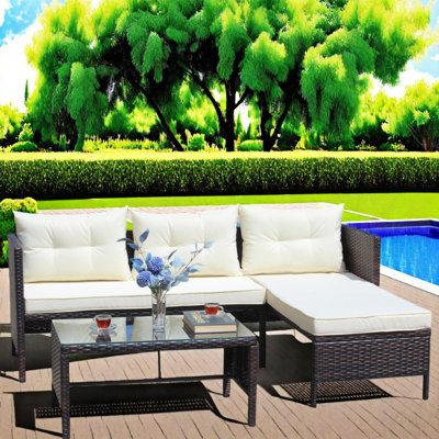 Ensemble de mobilier d'extérieur avec coussins
