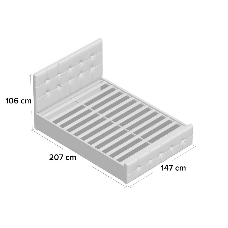 Connell Upholstered Ottoman Bed, UKFR Certified, Double (4'6), Light Grey Velvet