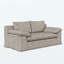 Canapé à compression moderne en tissu de lin avec housse amovible lavable, canapé rembourré à siège profond avec mousse haute densité, aucun assemblage requis-1361413499