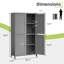 Armoire de rangement sur pied H 42,6 po, armoire autoportante avec 4 portes-118026313