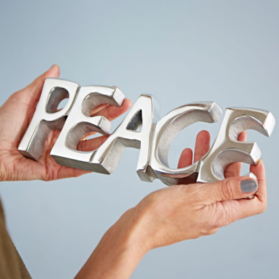 Recycled Metal Peace Sign