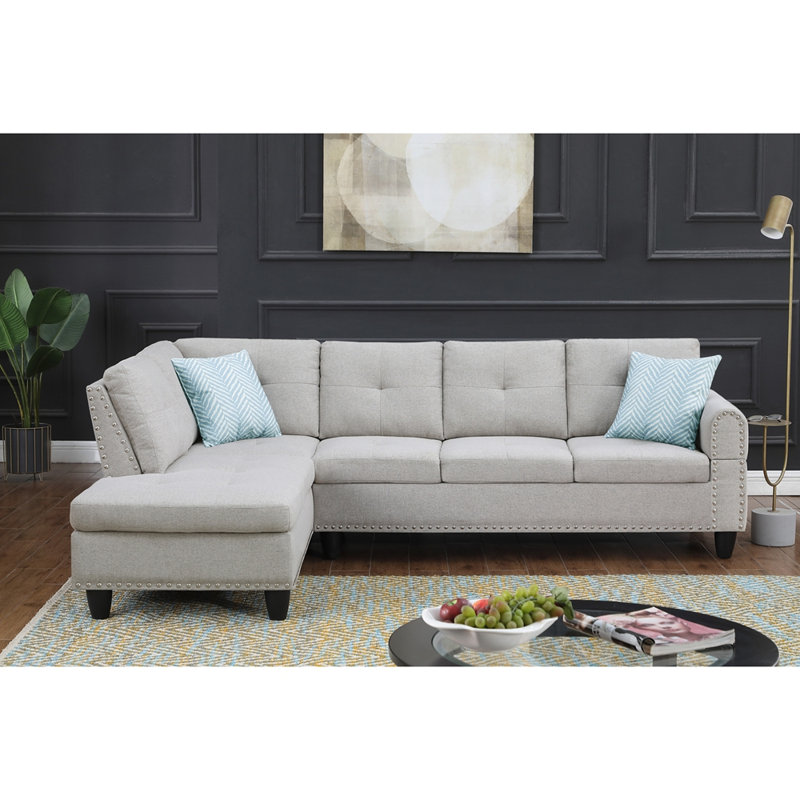 Accent Pillow - Canapé modulaire équipé en gris clair 2pc