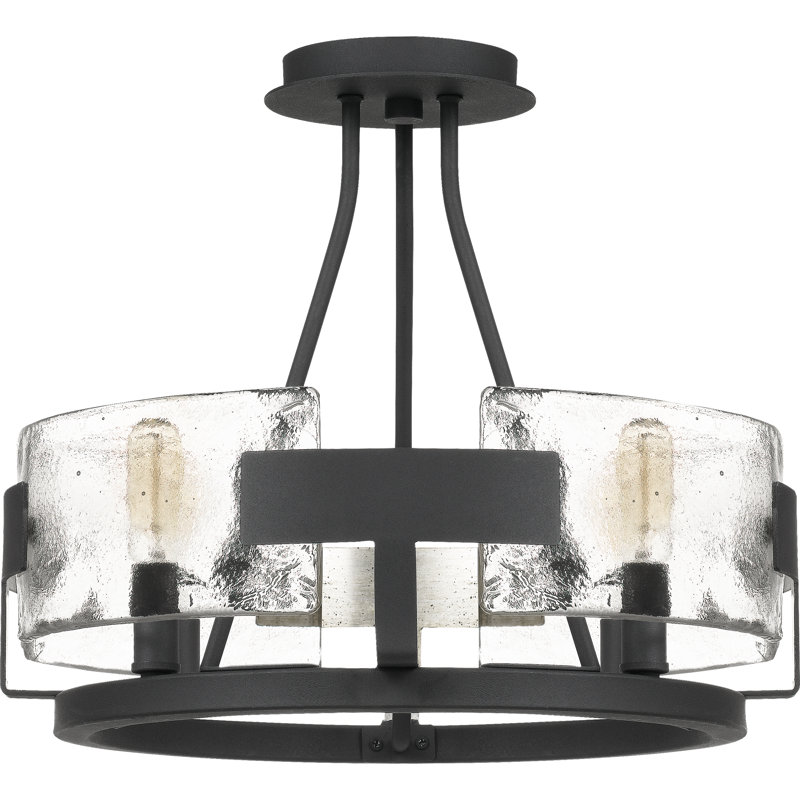 Kraatz 4 - Light Steel Wagon Wheel Chandelier