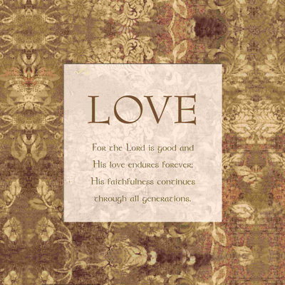 Tapestry Verse 4 Love - Wrapped Canvas Textual Art