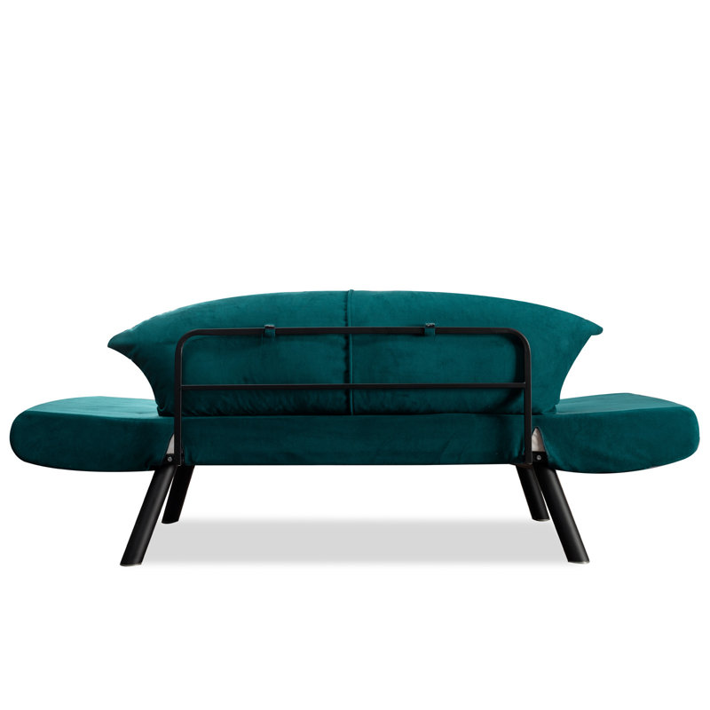Canapé-lit rembourré 82,68 po, Polyester vert pétrole