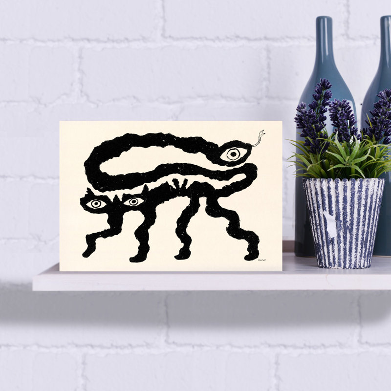 «I Am Animals», art mural chat minimaliste, H 12 po x l 18 po