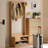 Burlywood Solid Wood Bench