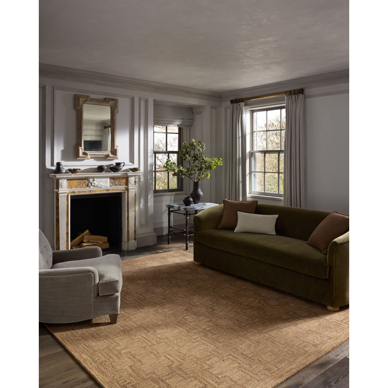 Jeremiah Brent x Loloi Barrow Camel / Brown Area Rug, Square 1'6"
