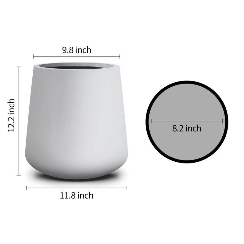 Krute Pot Planter, Pure White