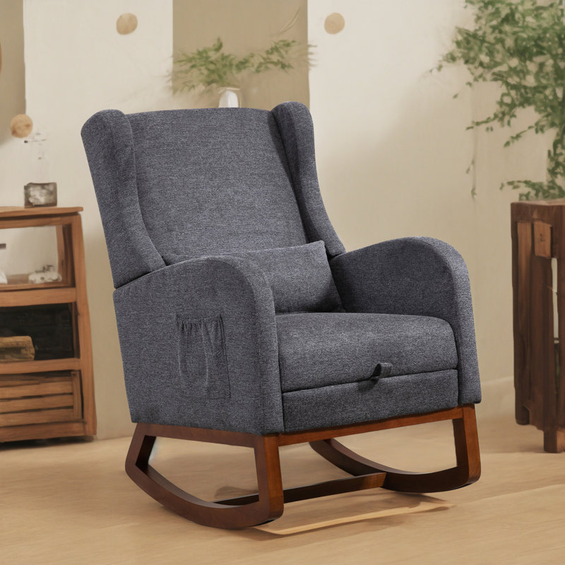 Chaise berçante Jaivin, Gris anthracite