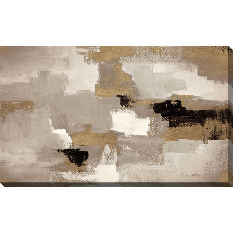 «Mute Abstract I», reproduction d'art sur toile tendue, H 18 po x l 40 po x P 1 po