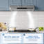 VIKIO 30" 900 CFM Ducted Under Cabinet Range Hood in Stainless Steel with 3-Way Venting and Gesture Control