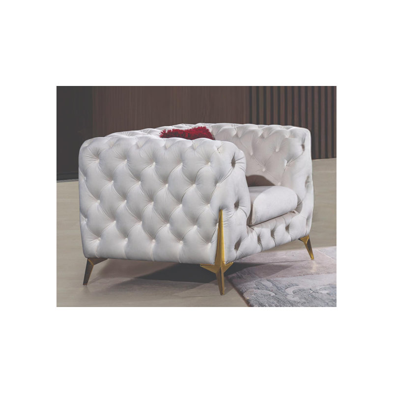 Fauteuil d'appoint Moderno, Velours beige