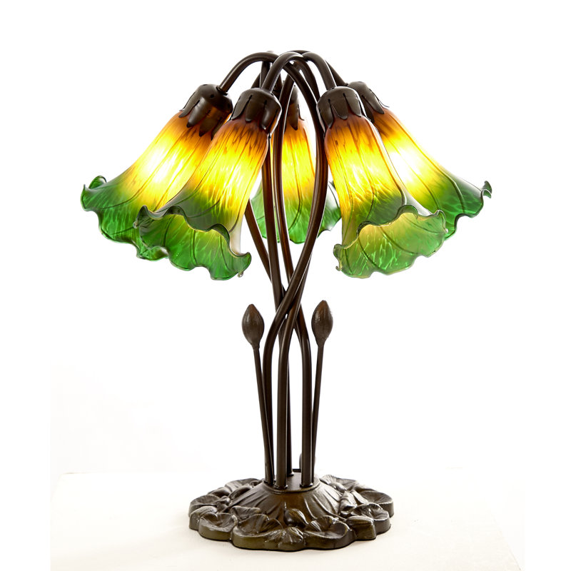 Maxine Metal Novelty Lamp, Amber/Green