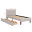 Lit plateforme tapissier simple avec 2 tiroirs-469402057