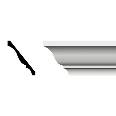 4.1875'' H x 96'' W x 3.1875'' D Plastic Crown
